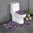 thumbnail image 1 of Juego de alfombras de baño de 3 piezas Ravens Team Alfombra antideslizante para baño de 24 x 16 pulgadas, 1 of 7