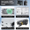 thumbnail image 6 of AC1350EPF-01 V1M9K 1350W Power Supply Compatible with dell XPS 8950 8960 Alienware Aurora R13/R14/R15/R16 Precision T3660 T3680 T7865 D1350EPF-00 L1350EPF-00 XYJHT 1J62C KV63M 74HMF PSU, 6 of 7