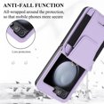 thumbnail image 2 of Allytechgroup Wallet Case for Samsung Galaxy Z Flip 6, with Crossbody Shoulder Strap Bumper Shockproof Cards Holder RFID Blocking Slim Phone Case for Galaxy Z Flip6, Lightpurple, 2 of 5
