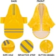 thumbnail image 2 of impermeables para perros, ropa de lluvia con capucha para perros, poncho para la lluvia, chaqueta de lluvia para mascotas con tira reflectante (amarillo, rojo, rosa, M), 2 of 5