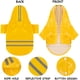 thumbnail image 2 of impermeables para perros, ropa de lluvia con capucha para perros, poncho para la lluvia, chaqueta de lluvia para mascotas con tira reflectante (amarillo, rojo, rosa, M), 2 of 5