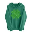 thumbnail image 2 of VgaVtl Womens Sweatshirts Trendy Long Sleeve Hooded St. Patrick's Day Womens Tops Plus Size Sequin Shamrock Loose Tops,Green XL, 2 of 5