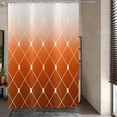 thumbnail image 2 of Orange Ombre Shower Curtain, Modern Geometric Pattern Modern Luxury Bathroom Curtain Bathtub Decor Waterproof Fabric Machine Washable with 12 Hooks, 2 of 6