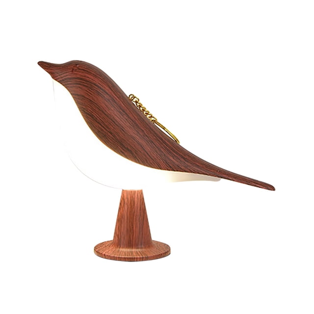 Jierger Lampe de Chevet Rechargeable en Forme d'Oiseau Lampe de Table Sans Fil Tactile Réglable 3000k 6000k Led à Batterie Lampe de Table Intérieure et Extérieure Veilleuse pour Enfants 1800 Mah