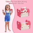thumbnail image 4 of Sokhug Jouet Boîte à Outils Hippopotame, Perceuse Simulée pour Jeu d'Imitation, Ensemble de Construction de 62 Pcs, 4 of 9