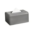 thumbnail image 2 of Leather Tissue Box Cover Decorative Home Accessory for Living Room Coffee Table, Gray, 2 of 8