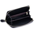 thumbnail image 4 of Ayli Women's RFID Block Leather Floral Zip Around Cell Phone Clutch Wallet, 4 of 6