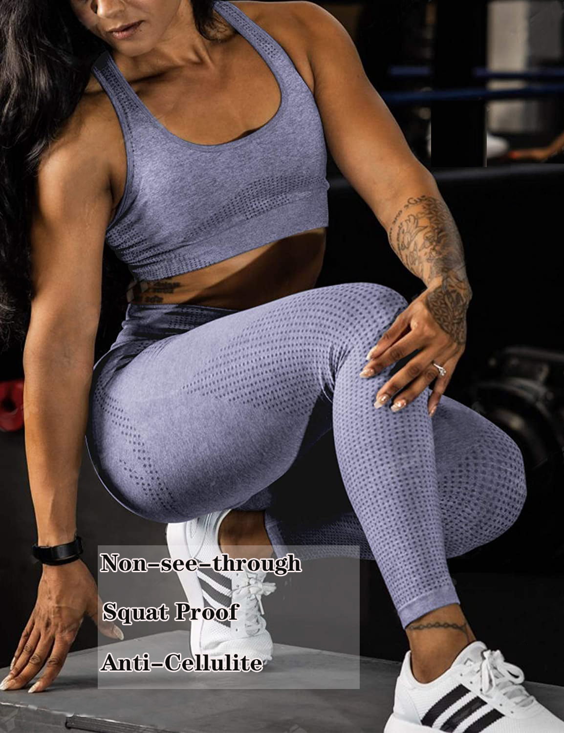 AEEZO Women's High Waist Tummy Control Workout Gym Vital Seamless Leggings  Yoga Pants Butt Lifting Yoga Sport Tights