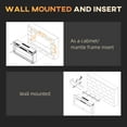 thumbnail image 6 of HOMCOM 36" 1500W Recessed and Wall Mounted Electric Fireplace Inserts with Remote, Adjustable Flame Color and Brightness, Cryolite-Effect Rocks, Black, 6 of 9