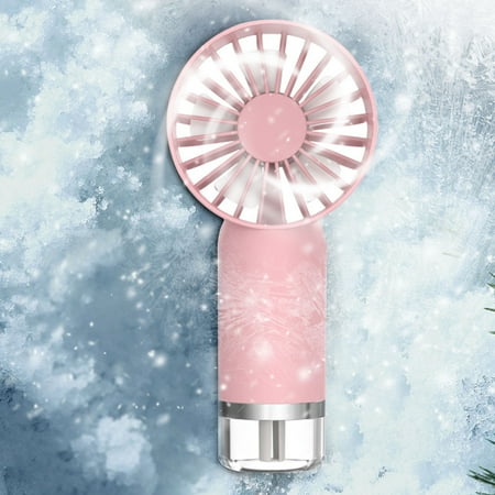 

Seasonal Sales Handheld Spray Fan Small Exquisite USB Rechargeable Multifunctional Desk Spray Hydration Portable Akmoler Pink