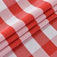 thumbnail image 4 of Checkered Square Tablecloth Waterproof Spillproof Wrinkle Resistant Heavy Weight Soft Gingham Table Cloth for Picnic Dinner and Party Washable Polyester Fabric, 60 x 60 Inch Red and White, 4 of 6