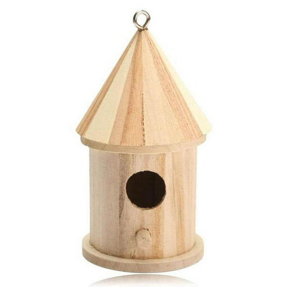 FRCOLOR bird nest Wooden Bird Nest Hanging Birds House for Parakeets Budgerigar and Small Birds (Small),6.1"X3.35"X3.35"
