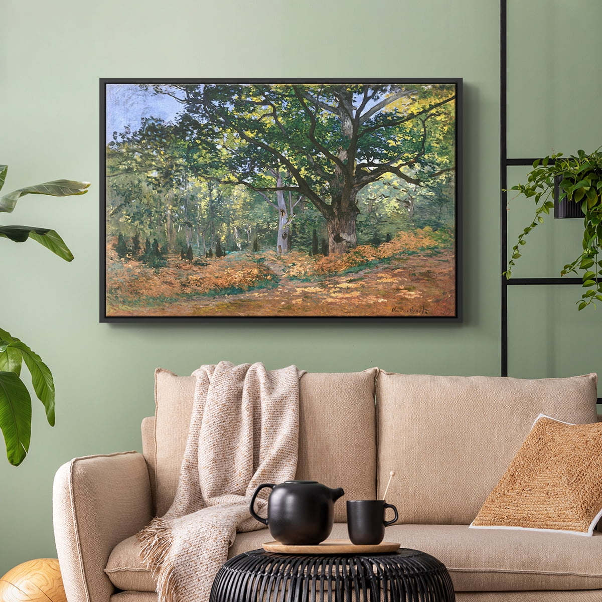 Vintage Landscape-CCXLIII By Wexford Home Framed in Black Wood Gallery Wrapped Canvas 25 in. x 37 in.