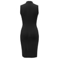 thumbnail image 7 of Admvng Womens Dress Summer Casual Solid Crew Neck Bow Detail Sleeveless Office formal Events Dresses, 7 of 7