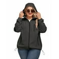 thumbnail image 3 of adviicd Plus Size Womens Rain Jacket with Hood Waterproof Raincoats Lightweight Packable Outdoor Trench Coat Black, 3XL, 3 of 6