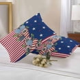 thumbnail image 2 of Waterproof Throw Pillow Covers Set of 2, 20x12 Inch 4th of July Decorative Pillowcases Outdoor Pillow Slip Cushion Covers Set for Couch Tent Red Blue Striped Stars Independence Day, 2 of 7