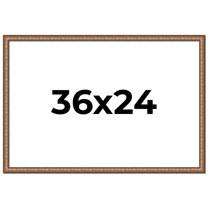 36x24 Frame Gold Real Wood Picture Frame Width 1.25 inches | Interior Frame Depth 0.5 inches |