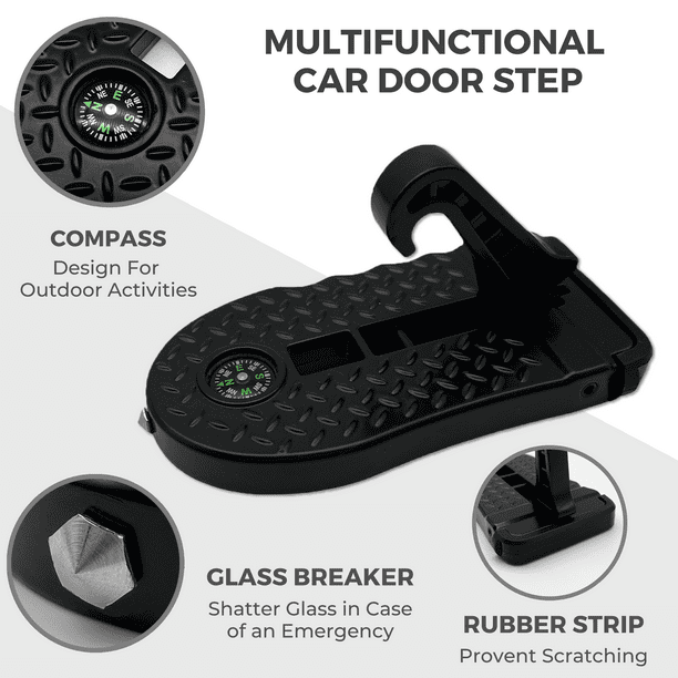 Foldable Car Door Step, Universal Fit Roof Door Rack Lock, Multi