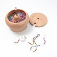 thumbnail image 2 of Wood Spinning Bead Bowl With 2 Beading Needle & Bead Thread Bead Spinner, 2 of 5