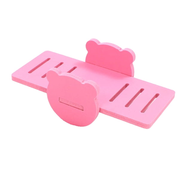 Greeniant Columpio para hámster, balancín, suministros de juguetes pequeños, cubierta con forma de oso, accesorios huecos impermeables, regalo Juguetes de animales pequeños rosa