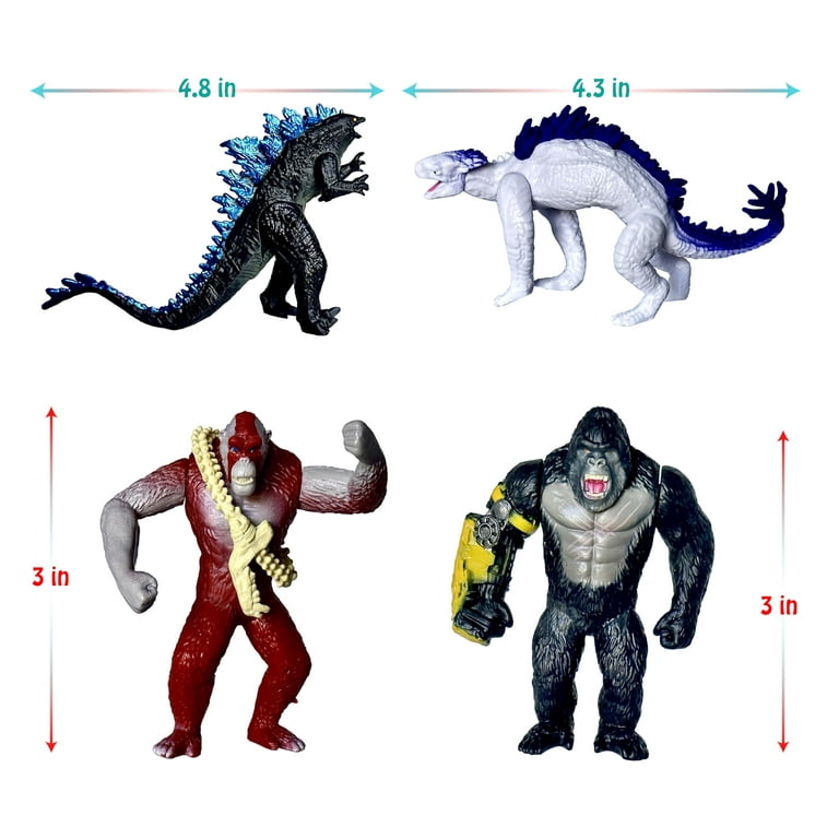 Set of 6 Godzilla x Kong: The New Empire,Dinosaur Dragon