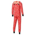 thumbnail image 3 of Morttic Christmas Pajamas for Family, Matching Set Hoodie Pajamas Reindeer Jumpsuit Romper Holiday Pjs Hooded Sleepwear, 3 of 7