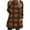 Brown, variant on Women's Fluffy Oversized Sweatshirts Fuzzy Fleece Long Sleeve Crewneck Plaid Pullover Sweater Tops Plush Tunic Sweatshirts(Blue,Medium)