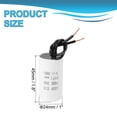 thumbnail image 2 of Capacitor de funcionamiento CBB60 3uF de Uxcell, capacitor de arranque con 2 cables, CA 450V para motor de arranque con frecuencia de 50Hz/60Hz, adecuado para compresores de aire y bombas, blanco, 2 of 6