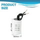 thumbnail image 2 of Capacitor de funcionamiento CBB60 3uF de Uxcell, capacitor de arranque con 2 cables, CA 450V para motor de arranque con frecuencia de 50Hz/60Hz, adecuado para compresores de aire y bombas, blanco, 2 of 6
