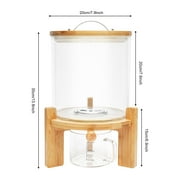 Peakora Bamboo Cereal Dispenser Cereal Containers Storage Cereal Dispenser for Pantry Organization and Storage Organization and Storage Natural