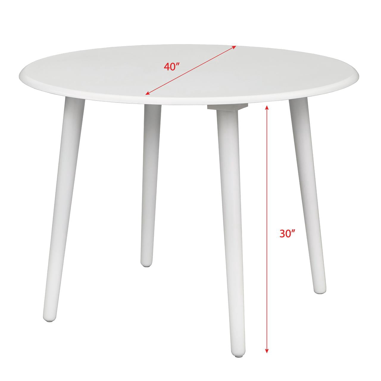 TMS Florence 42" Round Indoor Dining Table, Walnut