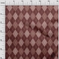 thumbnail image 3 of oneOone Rayon Brown Fabric Check Craft Projects Decor Fabric Printed By The Yard 56 Inch Wide, 3 of 4