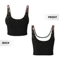 thumbnail image 5 of Fotbe Rose Gold Glitter1 Pattern Womens' Sports Bra Longline Wirefree Padded with Medium Support Sports Moisture-Wicking Workou Vest,Tank Top-Small, 5 of 7