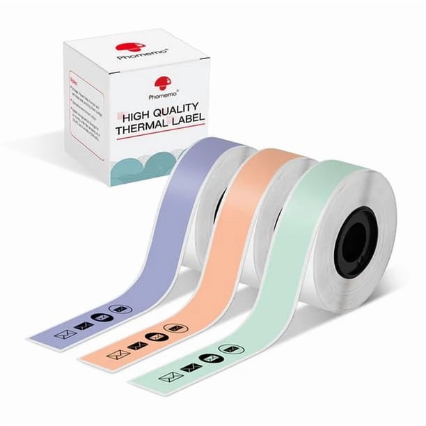 Cinta adhesiva Phomemo D30 D35 Q30 Q31 Q32 Q30S, 15 mm x 6 m, 3 rollos