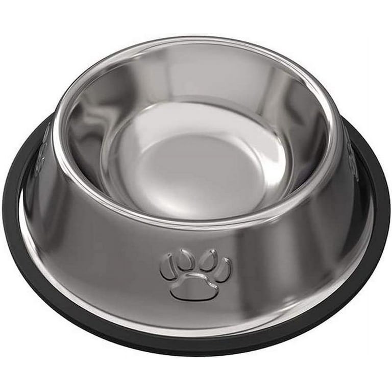 2pc 8oz Stainless Steel Non-Slip Rubber Bottom Small Dog Pet Food Water Bowl Set 2pc 8oz Stainless Steel Non-Slip Rubber Bottom Small Dog Pet Food Water Bowl Set