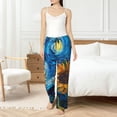 thumbnail image 4 of Yiaed Starry Night Sunflower Field Print Womens Lounge Pants, Loose PJ Bottoms, Long Pajama Pants for Women-Large, 4 of 6