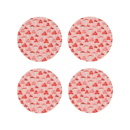 

Leather Coasters with Heat-resistant for Drinks Cute Mushroom1 -标题2 Round Shape