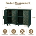 thumbnail image 7 of HLR 48"W Vintage Wood 4 Doors Sideboard Buffet Cabinet with Storage for Living Room, Credenza Green., 7 of 7