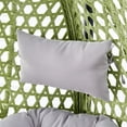 thumbnail image 6 of SUDICA Outdoor Hanging Rattan Egg Chair with Stand, Green Wicker Swing Chair with Cushion for Garden or Balcony, 6 of 10
