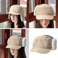 thumbnail image 2 of Thickened Warm Cycling Hat with Ear Protections for During Winter Rides Cycling Beanie Hat Khaki, 2 of 5
