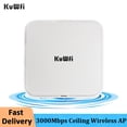 thumbnail image 2 of Punto de acceso inalámbrico para techo KuWFi 3000Mbps, 2,4 G, 5 G, banda dual, Wifi 6, enrutador para interiores, amplificador de señal Wifi Poe de 48 V, 2 of 4