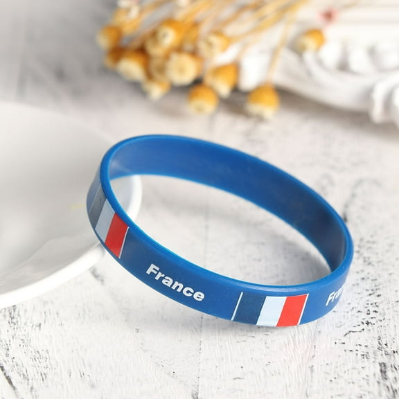 OULII Set of 12 Soft Silicone Bracelets Wristbands for International Sports and Events