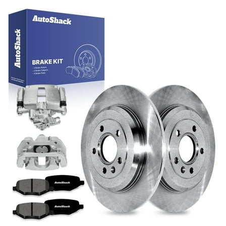 AutoShack Rear Brake Rotors Premium Ceramic Brake Pads Calipers | Replacement for 2015-2019 Ford Explorer 2013-2016 Lincoln MKT 2.0L 2.3L 3.5L 3.7L V6 AWD FWD | 8-PC Brake Kit