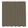 thumbnail image 3 of Ambesonne Antique Oriental Shower Curtain, Circle Floral Art, 69"Wx84"L, Tan and Dark Sepia, 3 of 5