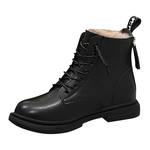 NECHOLOGY Botas Mujer Adulto Femenino Zapatos Botines mujer Botas de tacón grueso hasta el tobillo de moda de PU tacones sobre la rodilla botas largas de ante plisadas Características (Black, 7.5)