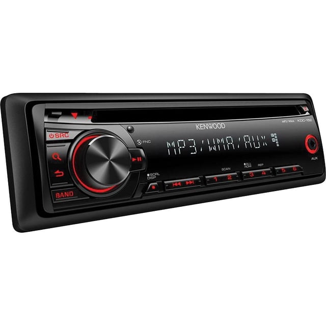 Estéreo para auto Kenwood Single DIN con Bluetooth, CD, USB y AUX