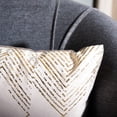 thumbnail image 4 of Safavieh Sarla Geometric Squares Pillow, 12" x 20", Brown/Gold, 4 of 5