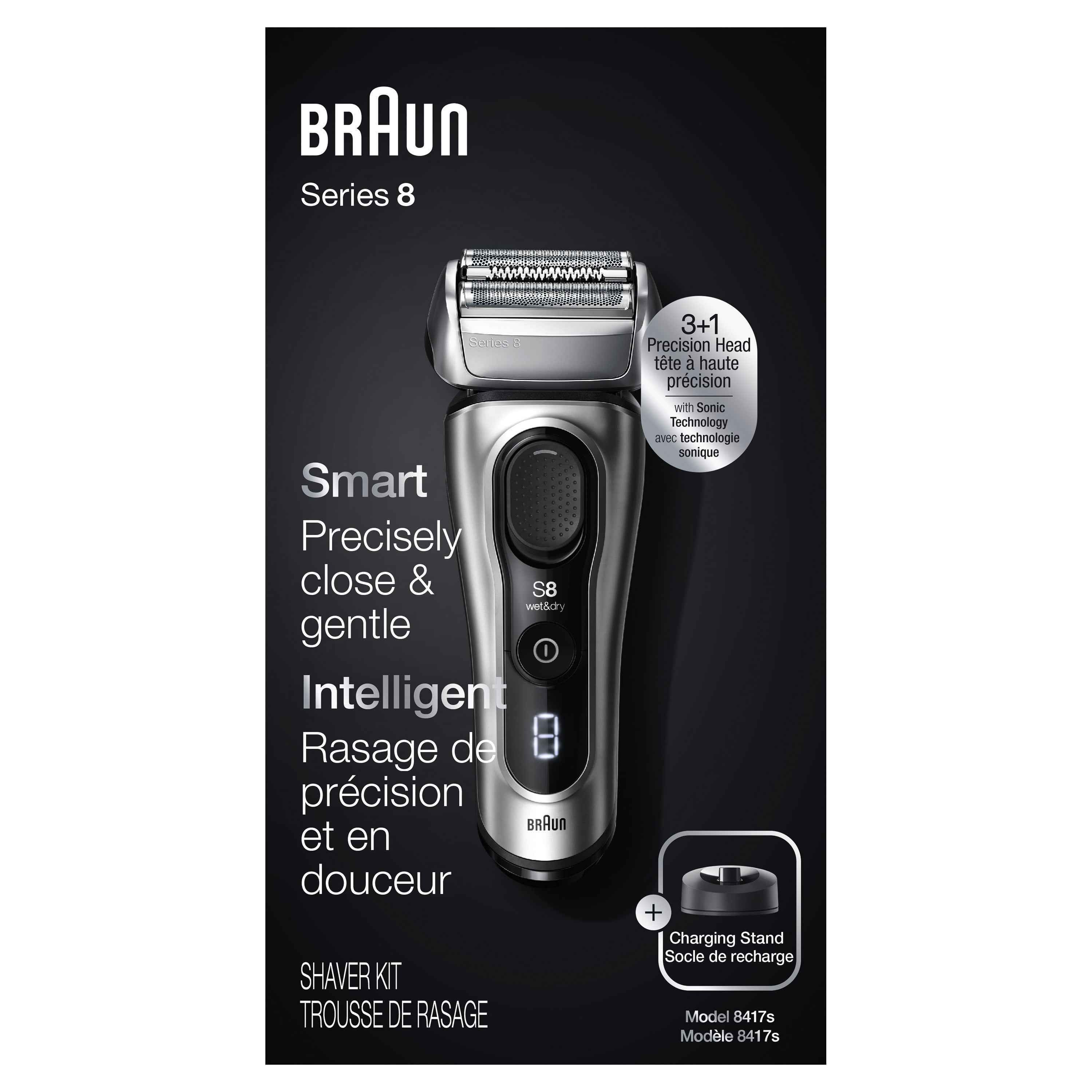 Braun Series 8 8417s Rechargeable Wet Dry Men's Electric Shaver with Beard  Trimmer