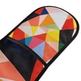 thumbnail image 4 of Yayeee Double Oven Mitt Kitchen Heat Resistant Baking 35" x7" Quilted Glove, Purple Triangles, 4 of 6