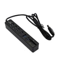 thumbnail image 3 of Usb Hub Adaptador de expansión de 6 puertos Usb 2.0 Hub Multi Usb Splitter 2.0 Hub Usb-hub Sd / tf Lector de tarjetas Fo, 3 of 5